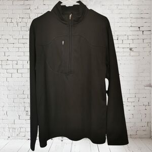 NWT Ultra Club 1/2 Zip Long Sleeve Athletic Pullover in Black - Sz M
